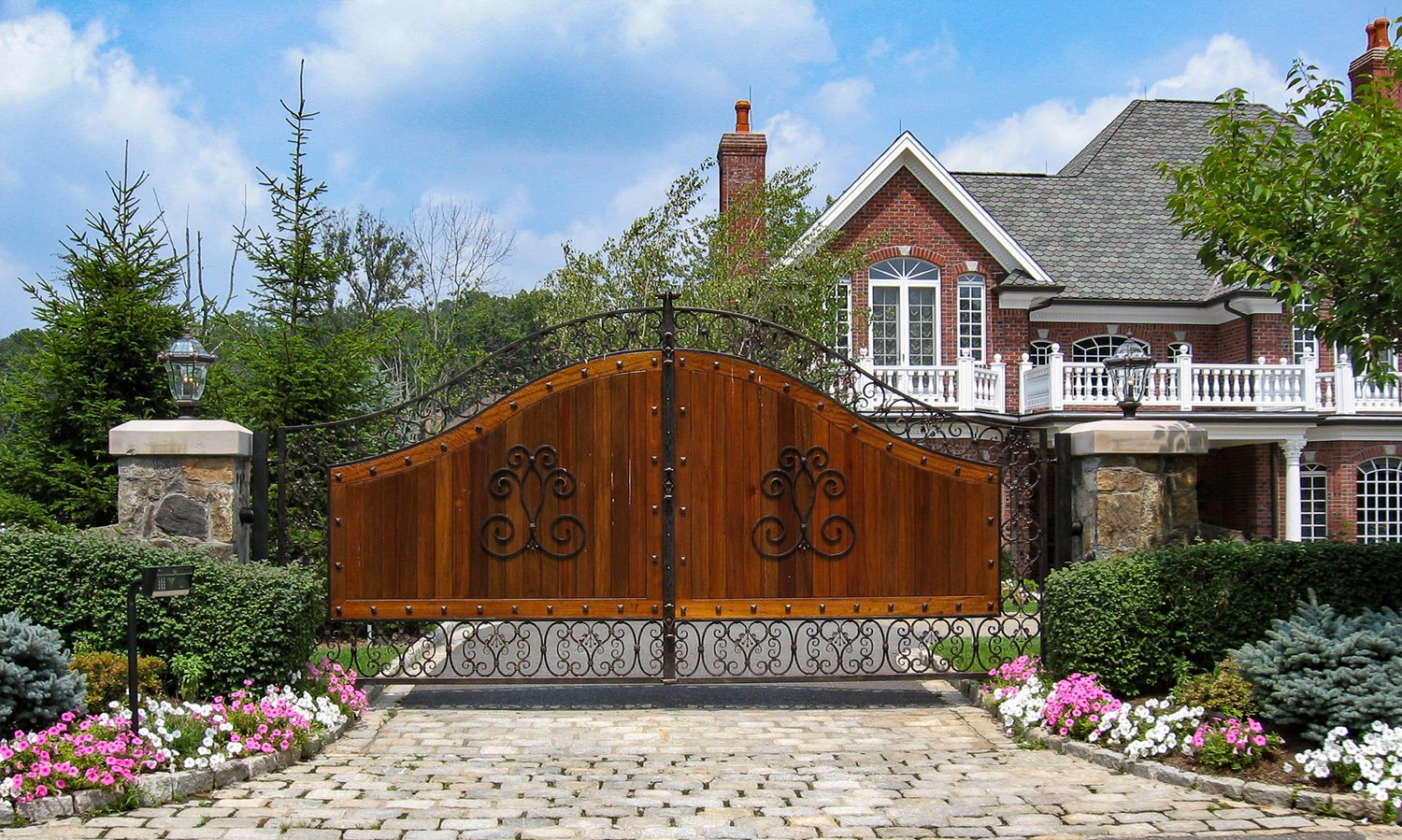 Wood and Iron Driveway Gate