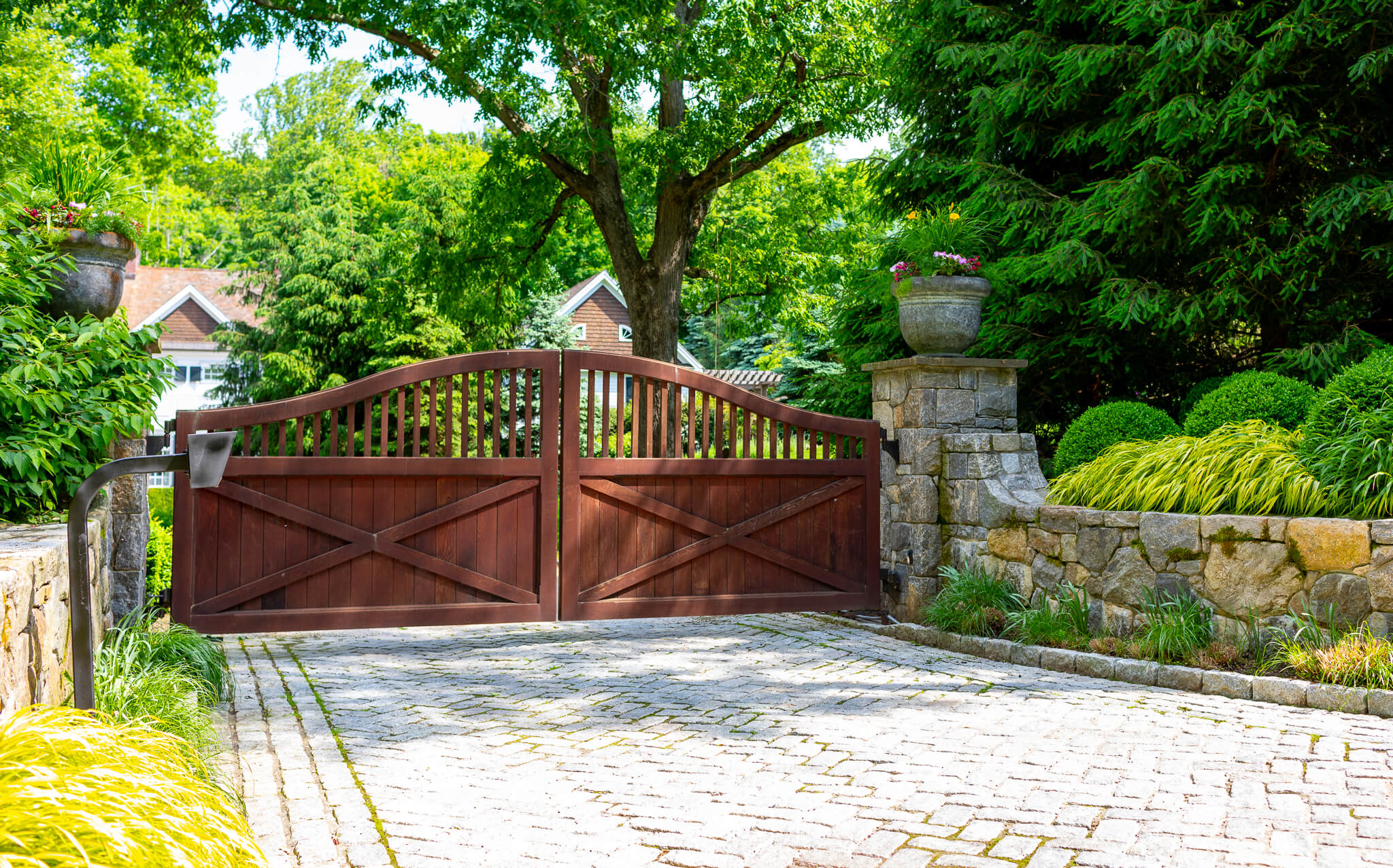 Brown wood gate