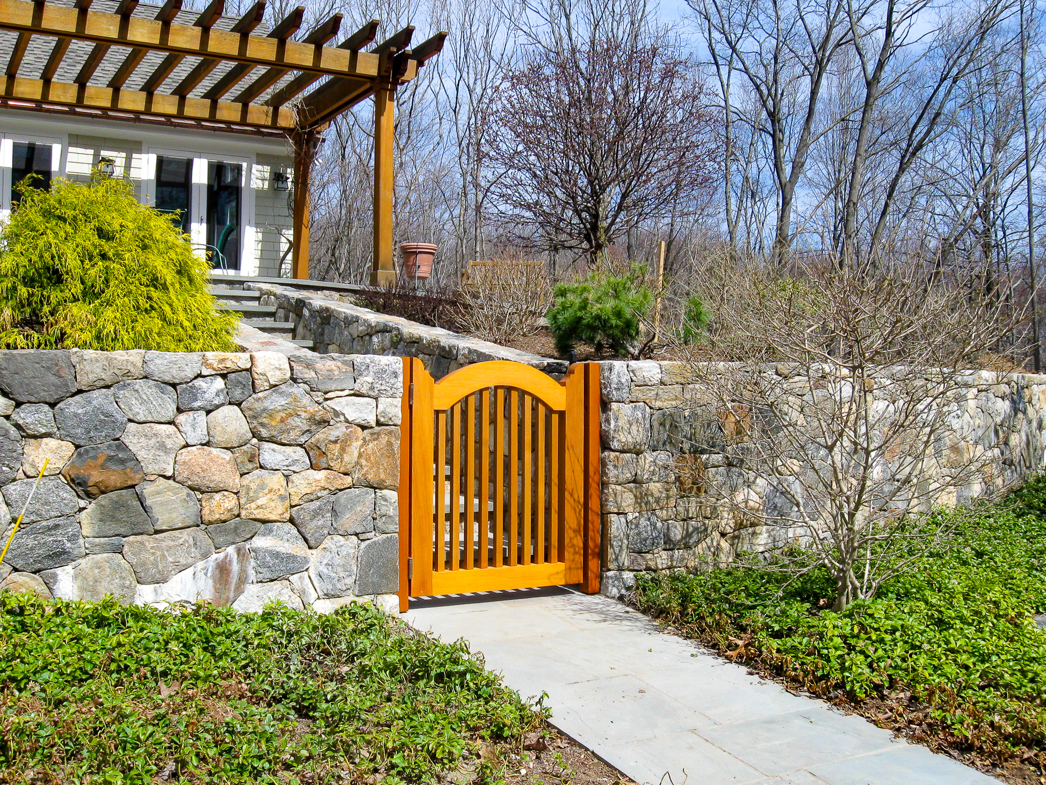 Simple wood walk gate